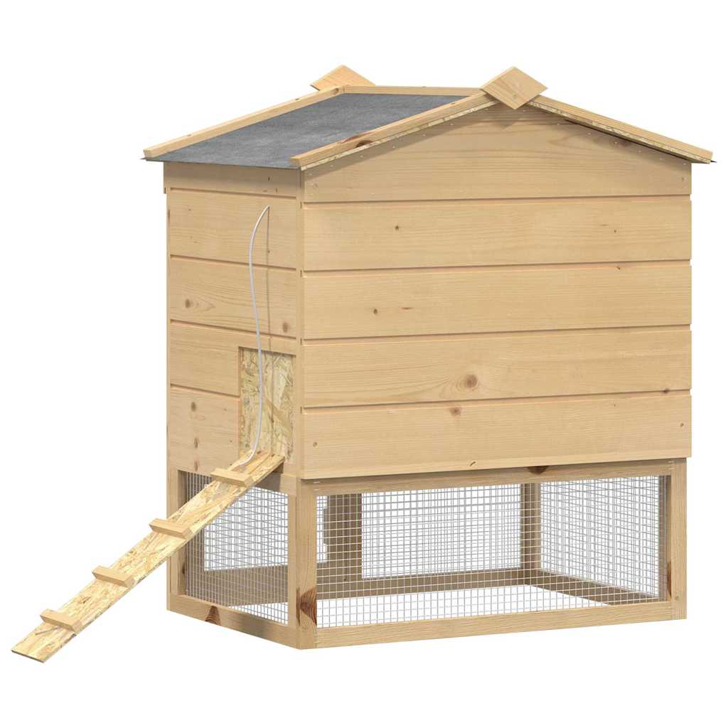 vidaXL Chicken Coop Brown 75 x 60 x 89 cm Solid Pine Wood