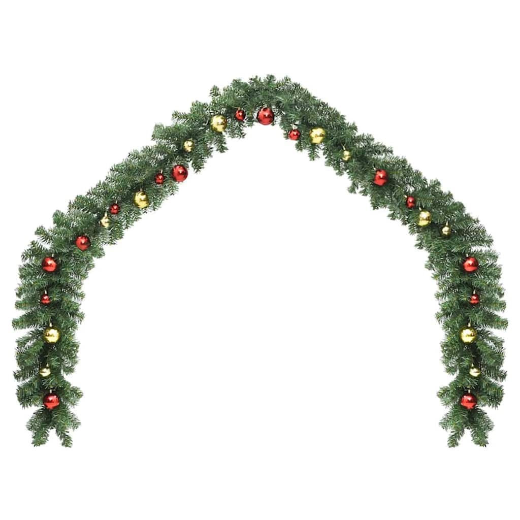 vidaXL Christmas Garland with 600 LEDs 2 pcs Green PVC