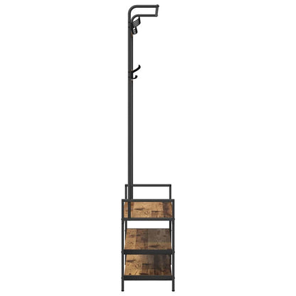 vidaXL Coat Rack with Shelf Old Wood 75 x 34 x 184 cm Engineered wood