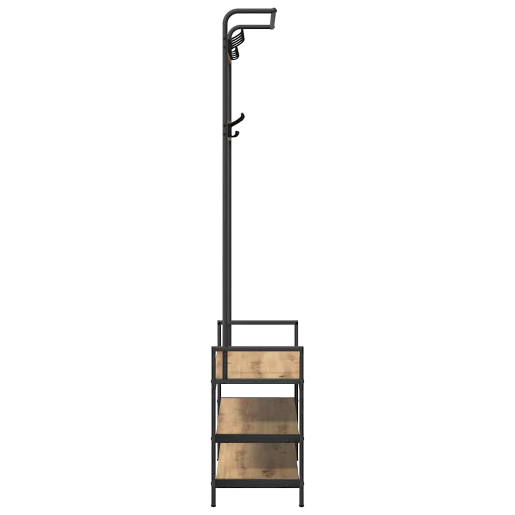 vidaXL Coat Rack Artisan Oak 75 x 34 x 184 cm Engineered wood