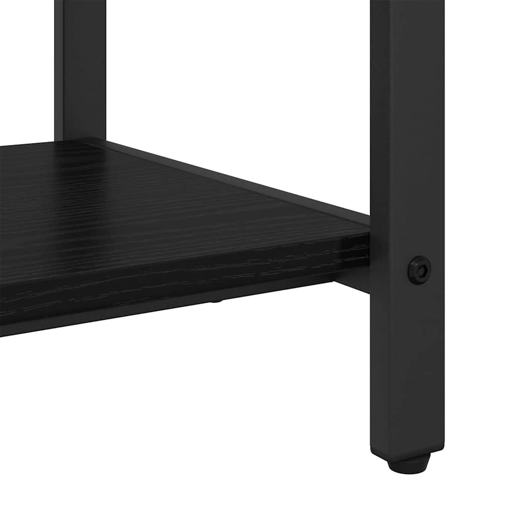 vidaXL Coat Rack with Shelf Black Oak 95 x 34 x 184 cm Engineered wood