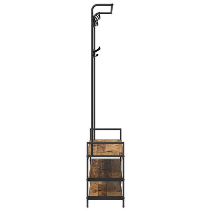 vidaXL Coat Rack with Shelf Old Wood 95 x 34 x 184 cm Engineered wood