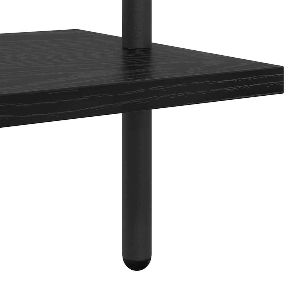 vidaXL Bookshelf 5-Tier 60 x 24 x 168 cm Engineered wood Black Oak