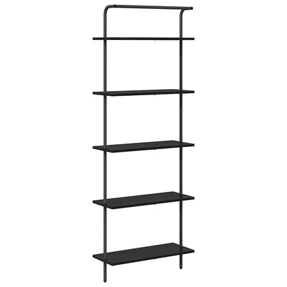 vidaXL Bookshelf 5-Tier 60 x 24 x 168 cm Engineered wood Black Oak