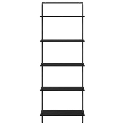 vidaXL Bookshelf 5-Tier 60 x 24 x 168 cm Engineered wood Black Oak