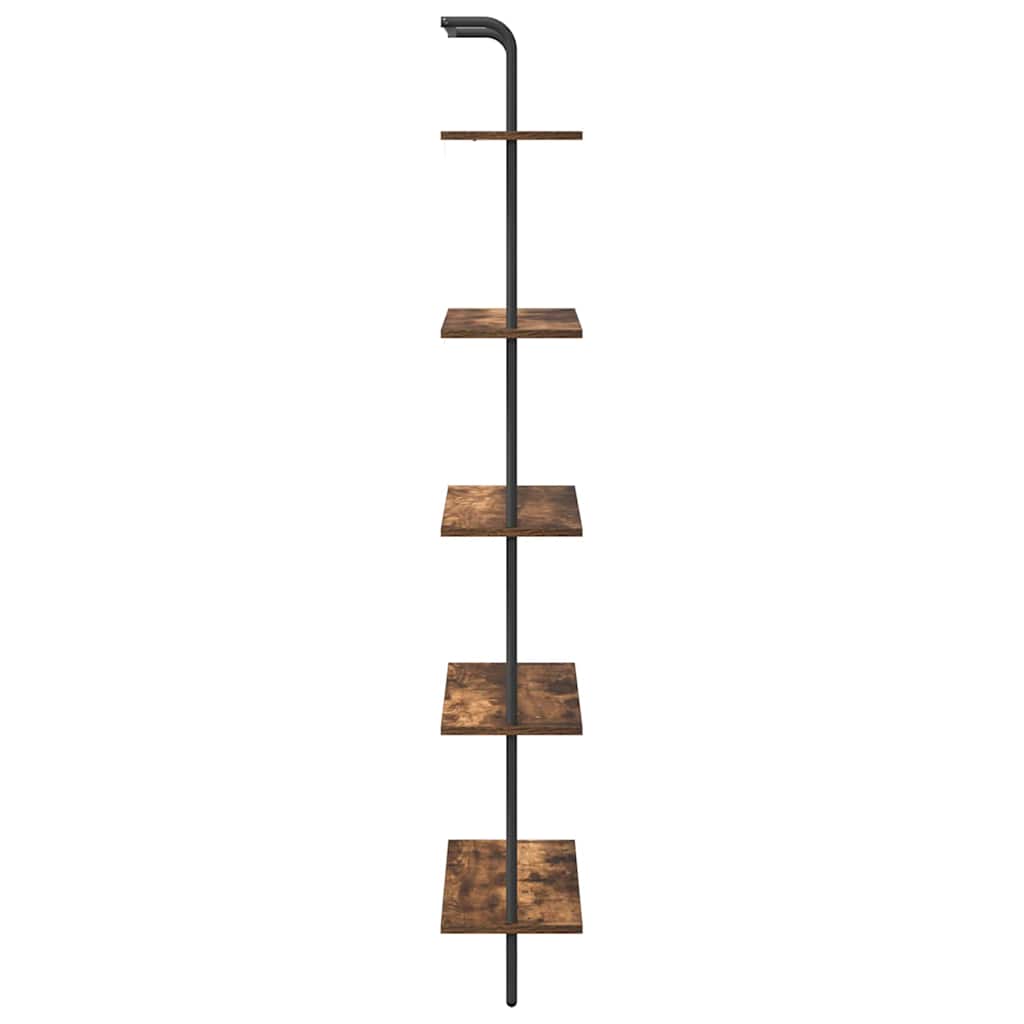 vidaXL Bookshelf Smoked Oak 60 x 24 x 168 cm Engineered wood