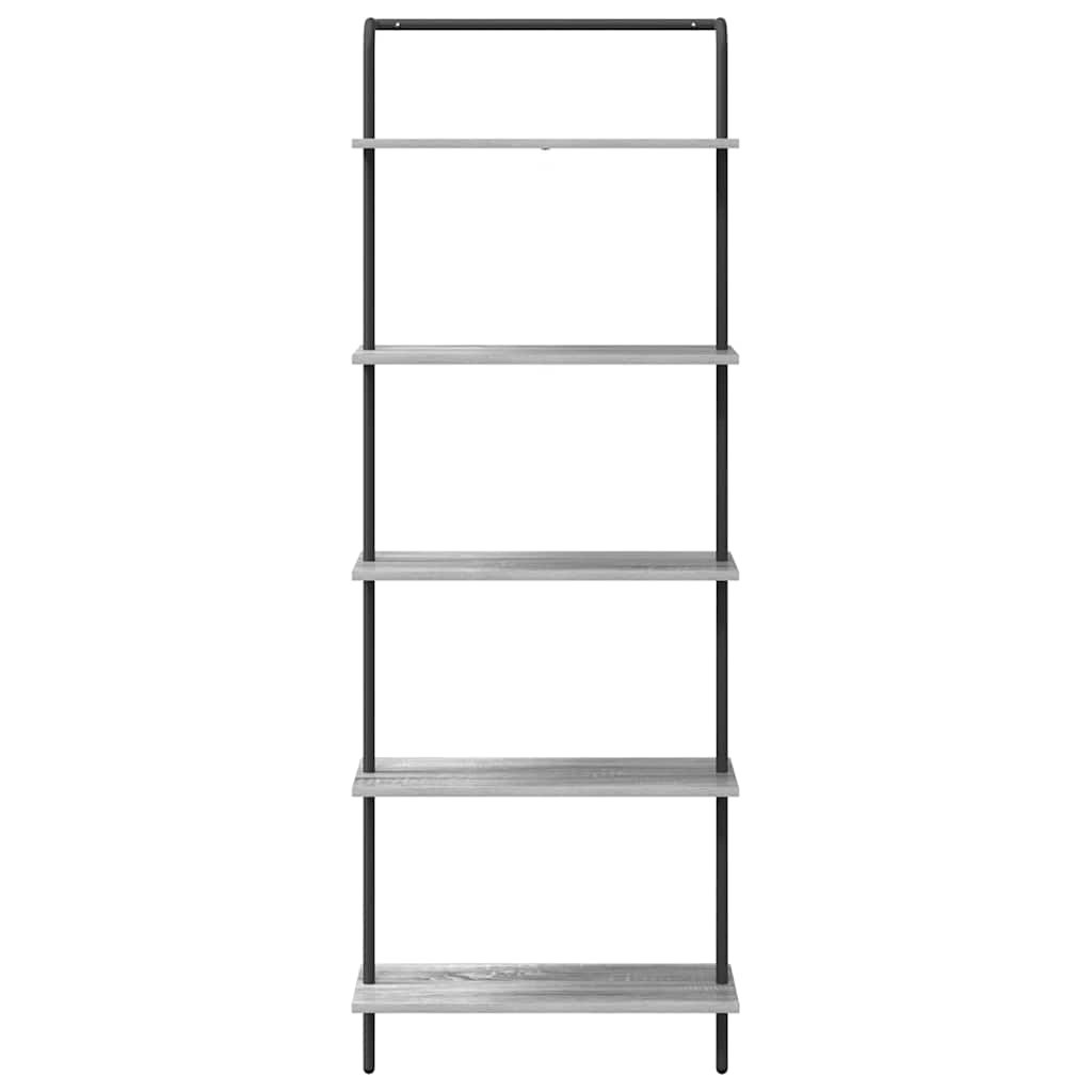 vidaXL Bookshelf 5-Tier 60 x 24 x 168 cm Engineered wood Grey Sonoma