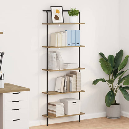 vidaXL Bookshelf 5-Tier 60 x 24 x 168 cm Engineered wood Artisan Oak