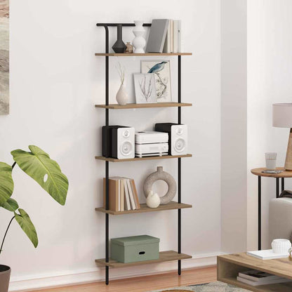 vidaXL Bookshelf 5-Tier 60 x 24 x 168 cm Engineered wood Artisan Oak