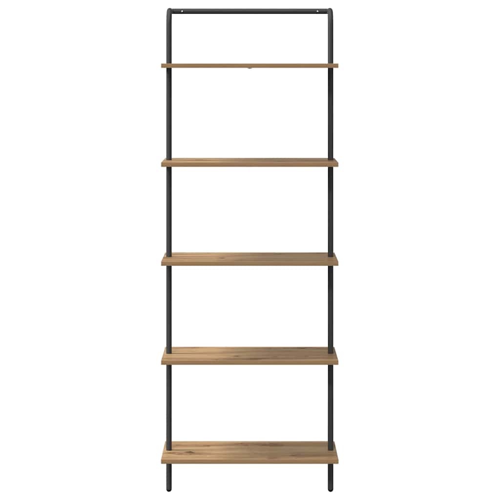 vidaXL Bookshelf 5-Tier 60 x 24 x 168 cm Engineered wood Artisan Oak