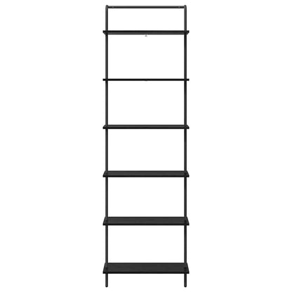 vidaXL Bookshelf 6-Tier 60 x 24 x 203 cm Engineered wood Black Oak
