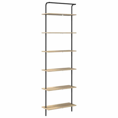 vidaXL Bookshelf 6-Tier 60 x 24 x 203 cm Engineered wood Sonoma Oak