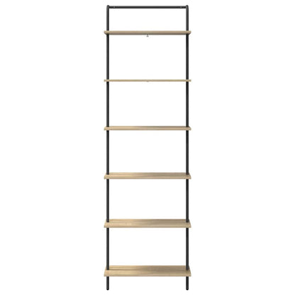 vidaXL Bookshelf 6-Tier 60 x 24 x 203 cm Engineered wood Sonoma Oak