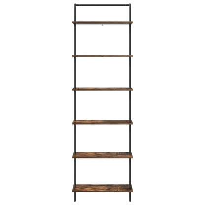 vidaXL Bookshelf 6-Tier 60 x 24 x 203 cm Engineered wood Smoked Oak