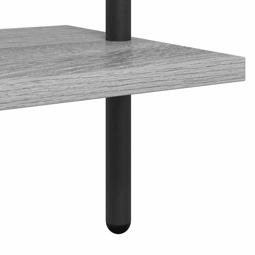 vidaXL Bookshelf 6-Tier 60 x 24 x 203 cm Engineered wood Grey Sonoma