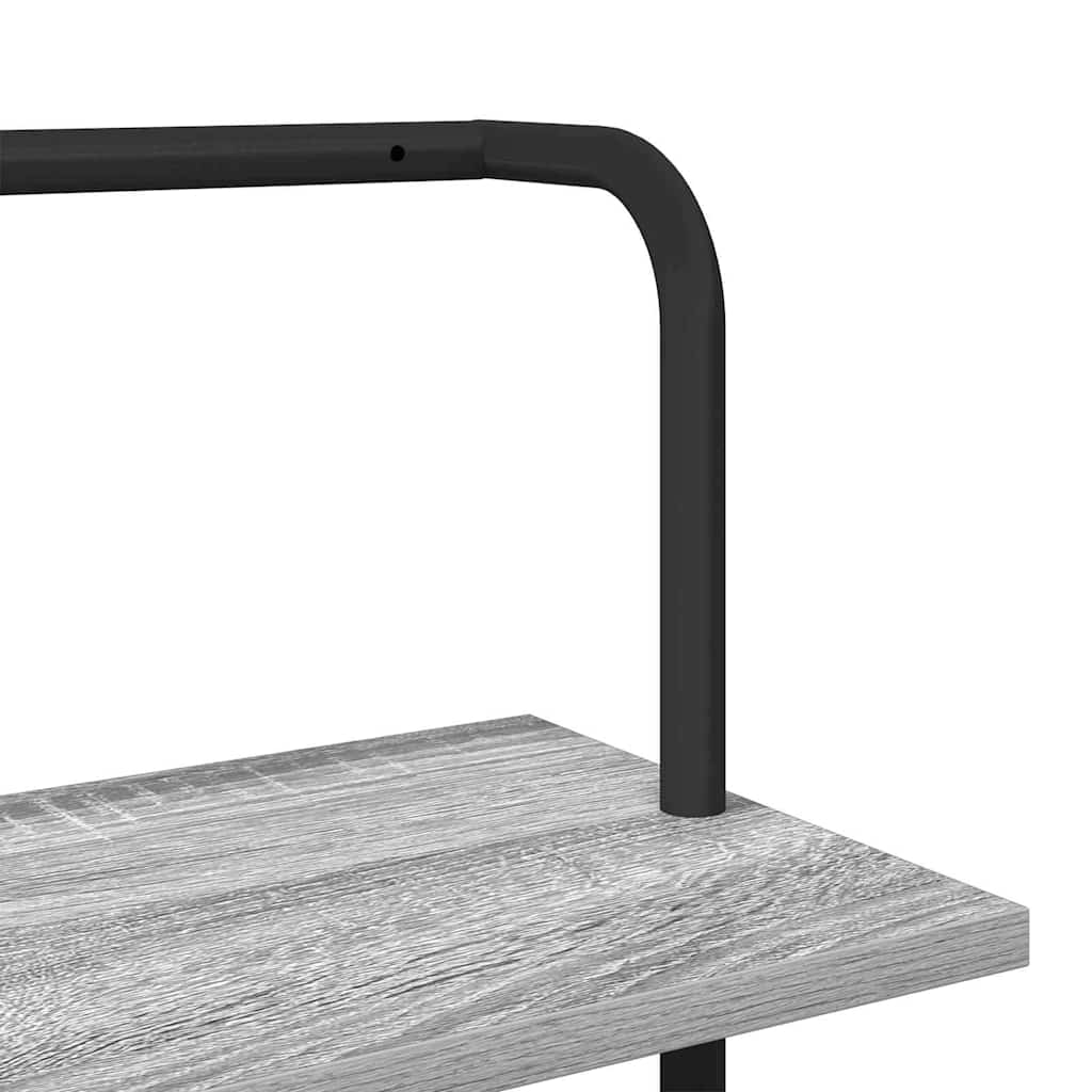 vidaXL Bookshelf 6-Tier 60 x 24 x 203 cm Engineered wood Grey Sonoma