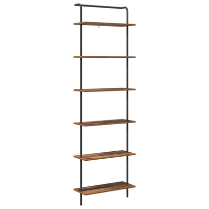 vidaXL Bookshelf 6-Tier 60 x 24 x 203 cm Engineered wood Old Wood