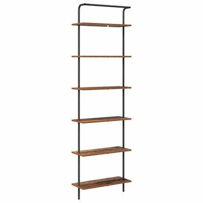 vidaXL Bookshelf 6-Tier 60 x 24 x 203 cm Engineered wood Old Wood