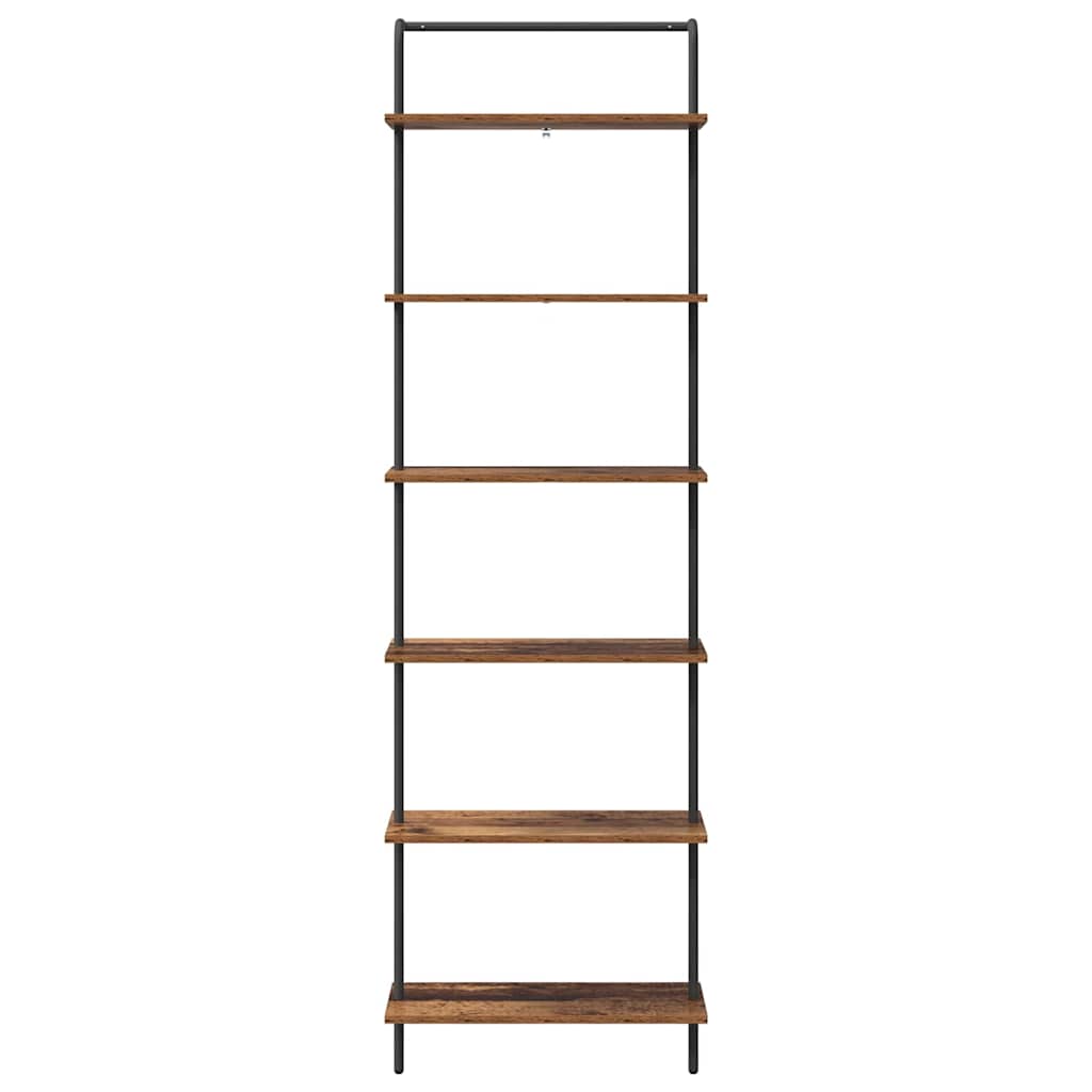 vidaXL Bookshelf 6-Tier 60 x 24 x 203 cm Engineered wood Old Wood