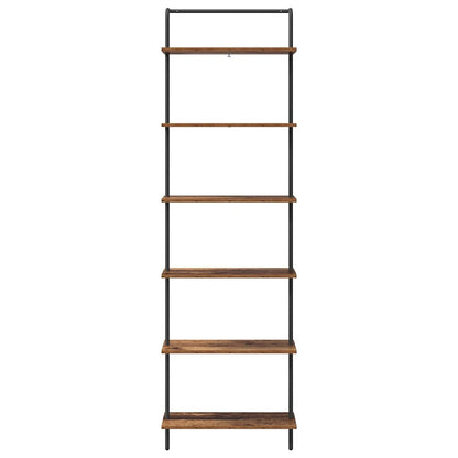 vidaXL Bookshelf 6-Tier 60 x 24 x 203 cm Engineered wood Old Wood