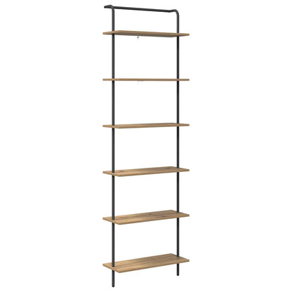 vidaXL Bookshelf 6-Tier 60 x 24 x 203 cm Engineered wood Artisan Oak