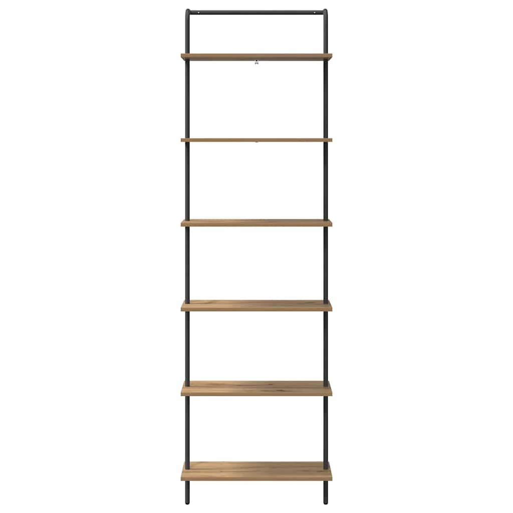 vidaXL Bookshelf 6-Tier 60 x 24 x 203 cm Engineered wood Artisan Oak