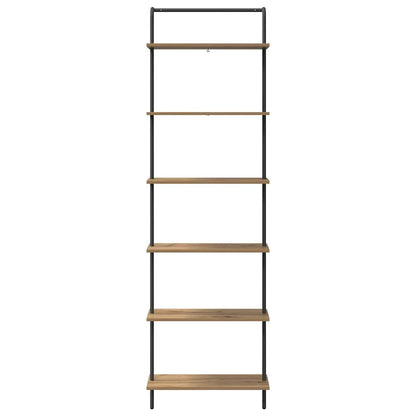 vidaXL Bookshelf 6-Tier 60 x 24 x 203 cm Engineered wood Artisan Oak