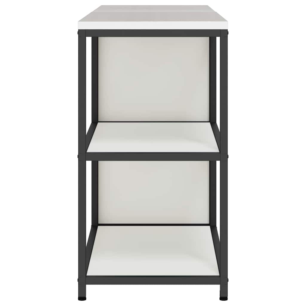 vidaXL Kitchen Storage Set with Shelf 2 pcs White Cold-rolled Steel