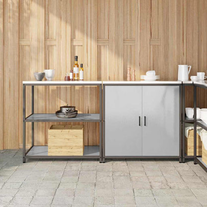 vidaXL Kitchen Storage Set HATTEM 2 pcs Silver Stainless Steel