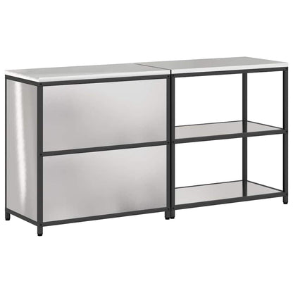 vidaXL Kitchen Storage Set HATTEM 2 pcs Silver Stainless Steel