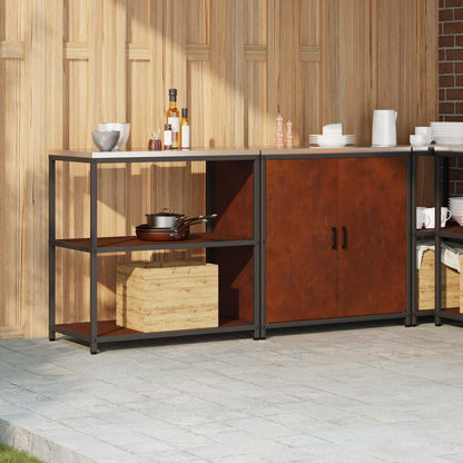 vidaXL Kitchen Storage Set HATTEM 2 pcs Rusty Steel