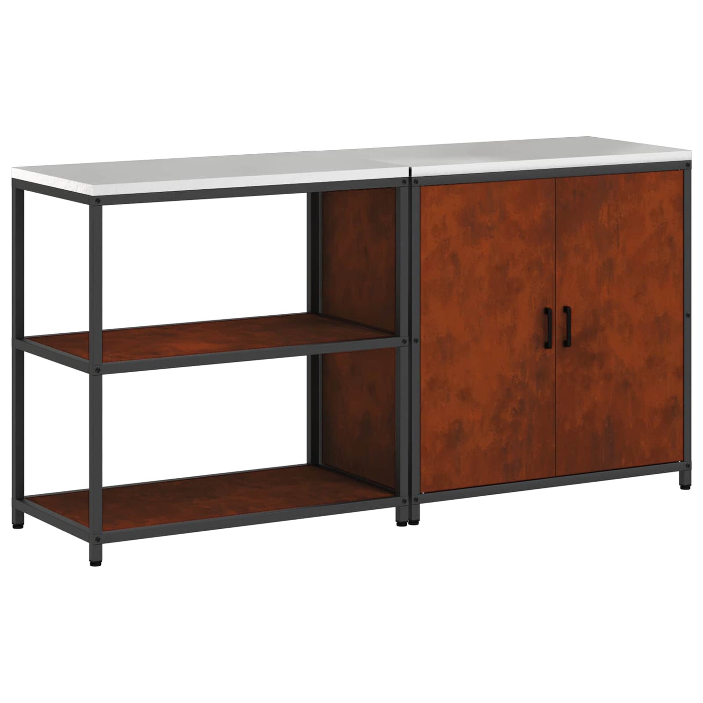 vidaXL Kitchen Storage Set HATTEM 2 pcs Rusty Steel
