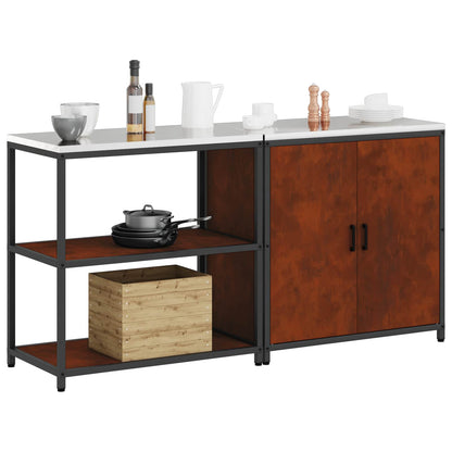 vidaXL Kitchen Storage Set HATTEM 2 pcs Rusty Steel