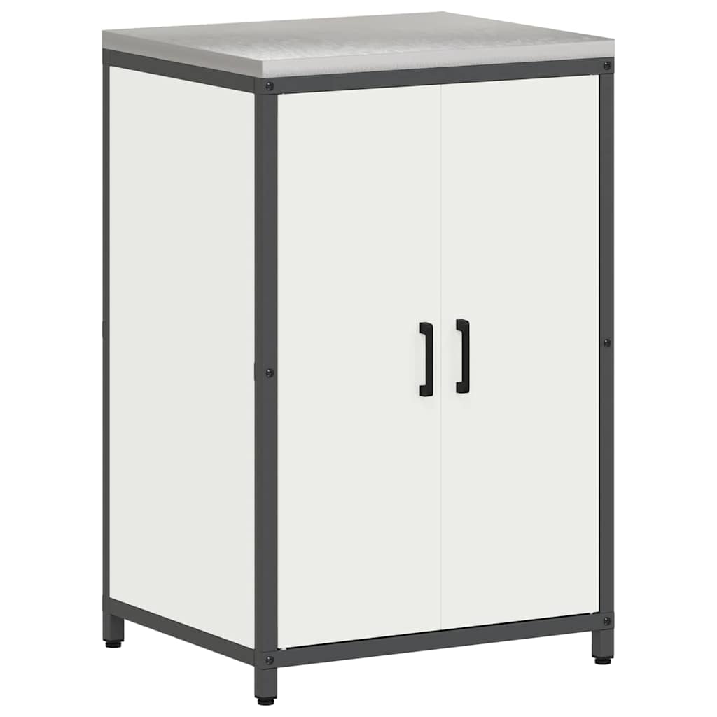 vidaXL Kitchen Storage Set HATTEM 2 pcs White Cold-rolled Steel