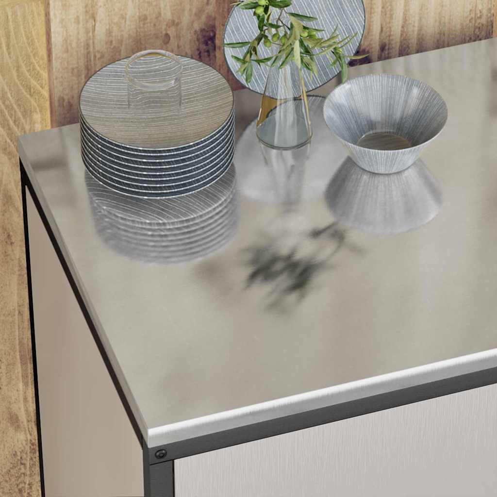 vidaXL Kitchen Storage Set HATTEM 2 pcs Silver Stainless Steel