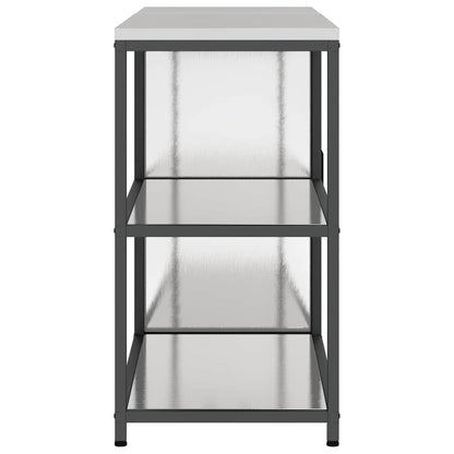 vidaXL Kitchen Storage Set HATTEM 2 pcs Silver Stainless Steel