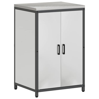 vidaXL Kitchen Storage Set HATTEM 2 pcs Silver Galvanised Steel