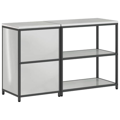 vidaXL Kitchen Storage Set HATTEM 2 pcs Silver Galvanised Steel