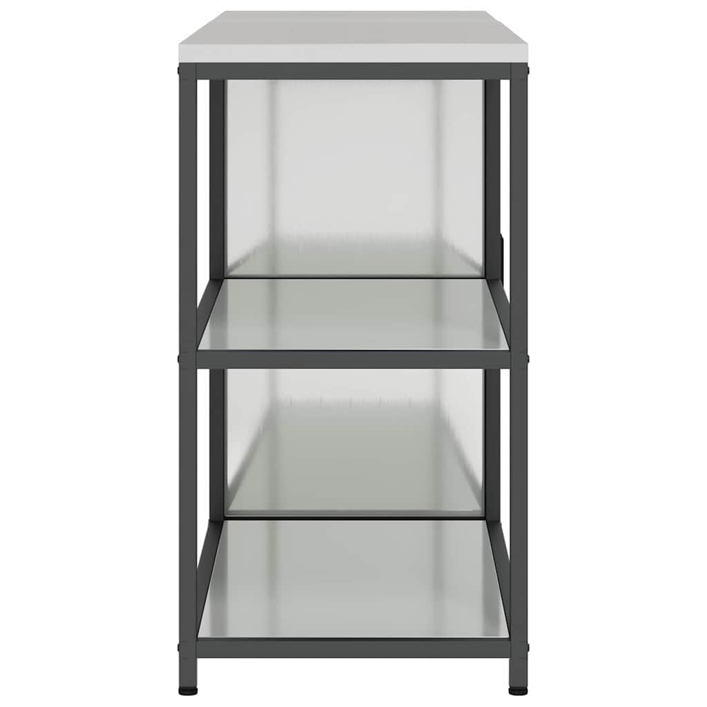vidaXL Kitchen Storage Set HATTEM 2 pcs Silver Galvanised Steel
