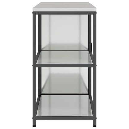 vidaXL Kitchen Storage Set HATTEM 2 pcs Silver Galvanised Steel