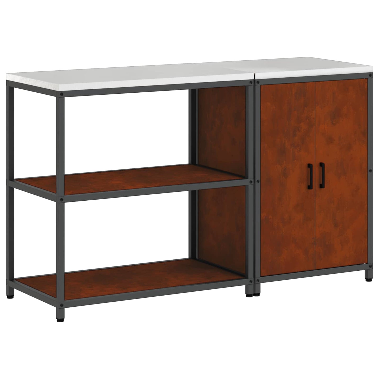 vidaXL Kitchen Storage Set HATTEM 2 pcs Rusty Steel