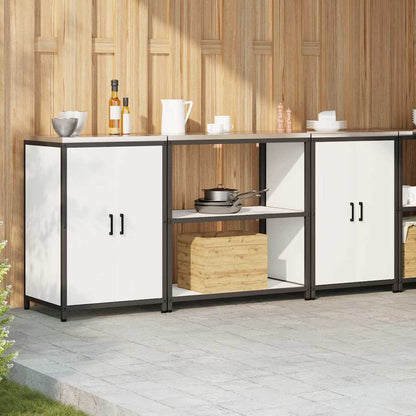 vidaXL Kitchen Storage Set HATTEM 3 pcs White Cold-rolled Steel