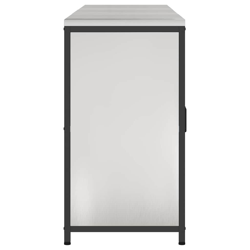 vidaXL Kitchen Storage Set HATTEM 3 pcs Silver Stainless Steel