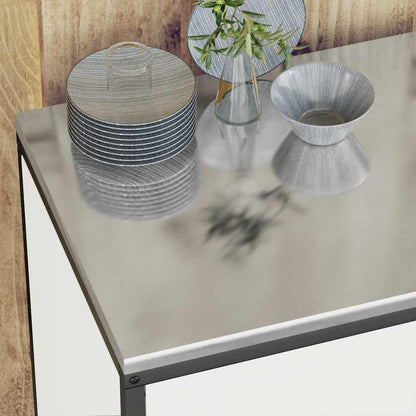 vidaXL Kitchen Storage Set HATTEM 3 pcs White Cold-rolled Steel