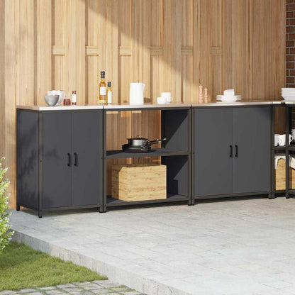 vidaXL Kitchen Storage Set HATTEM 3 pcs Anthracite Cold-rolled Steel