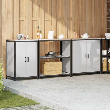 vidaXL Kitchen Storage Set HATTEM 3 pcs Silver Stainless Steel
