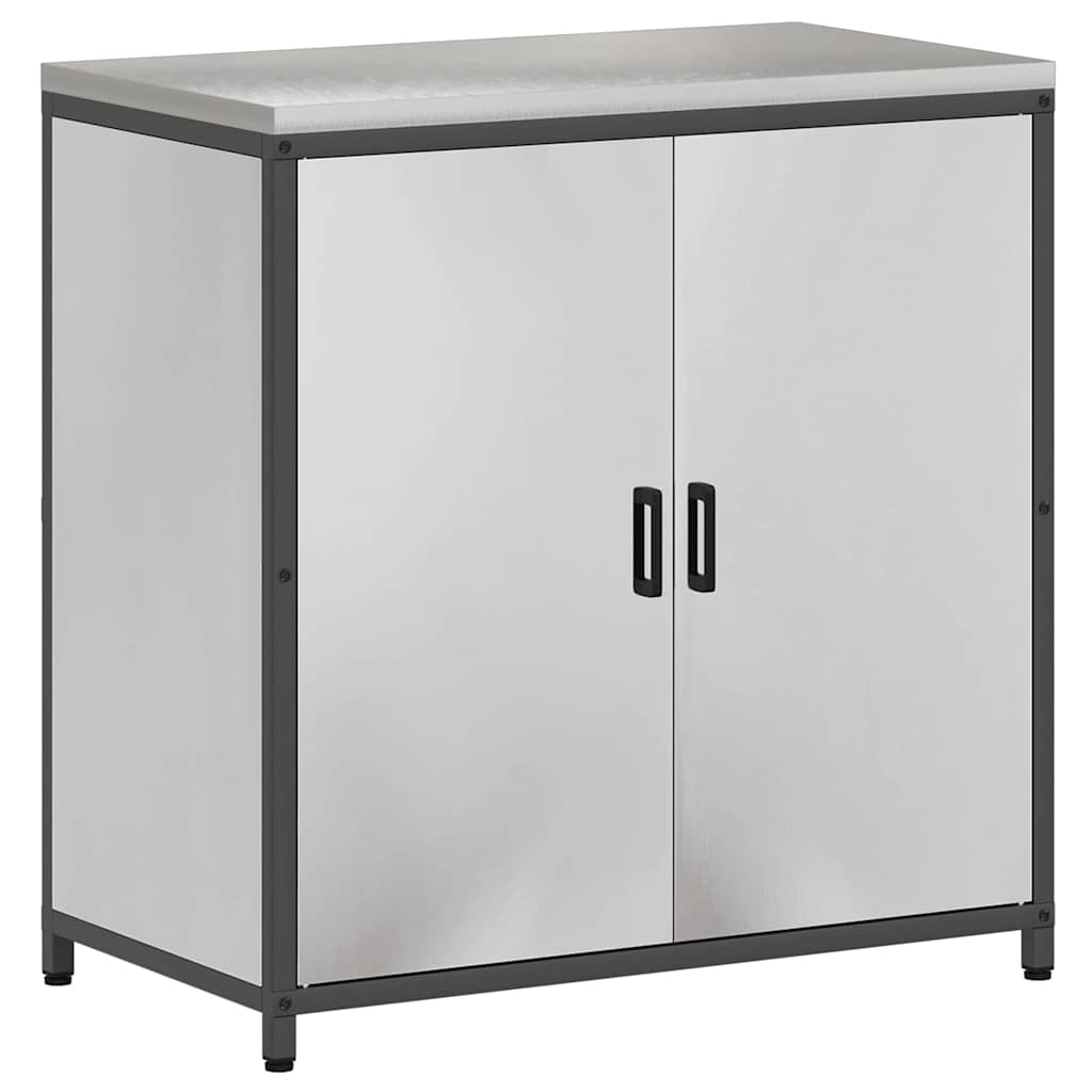 vidaXL Kitchen Storage Set HATTEM 3 pcs Silver Stainless Steel