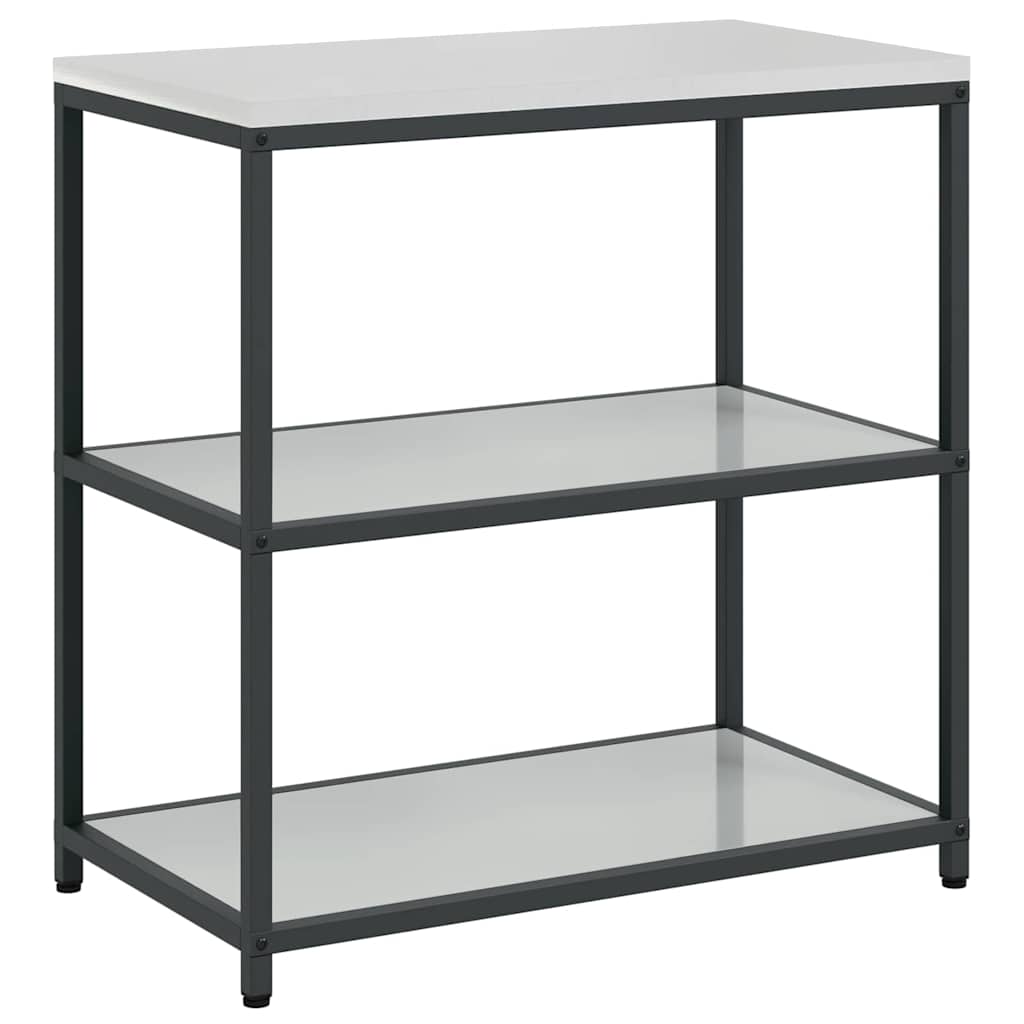 vidaXL Kitchen Storage Set HATTEM 3 pcs Silver Galvanised Steel