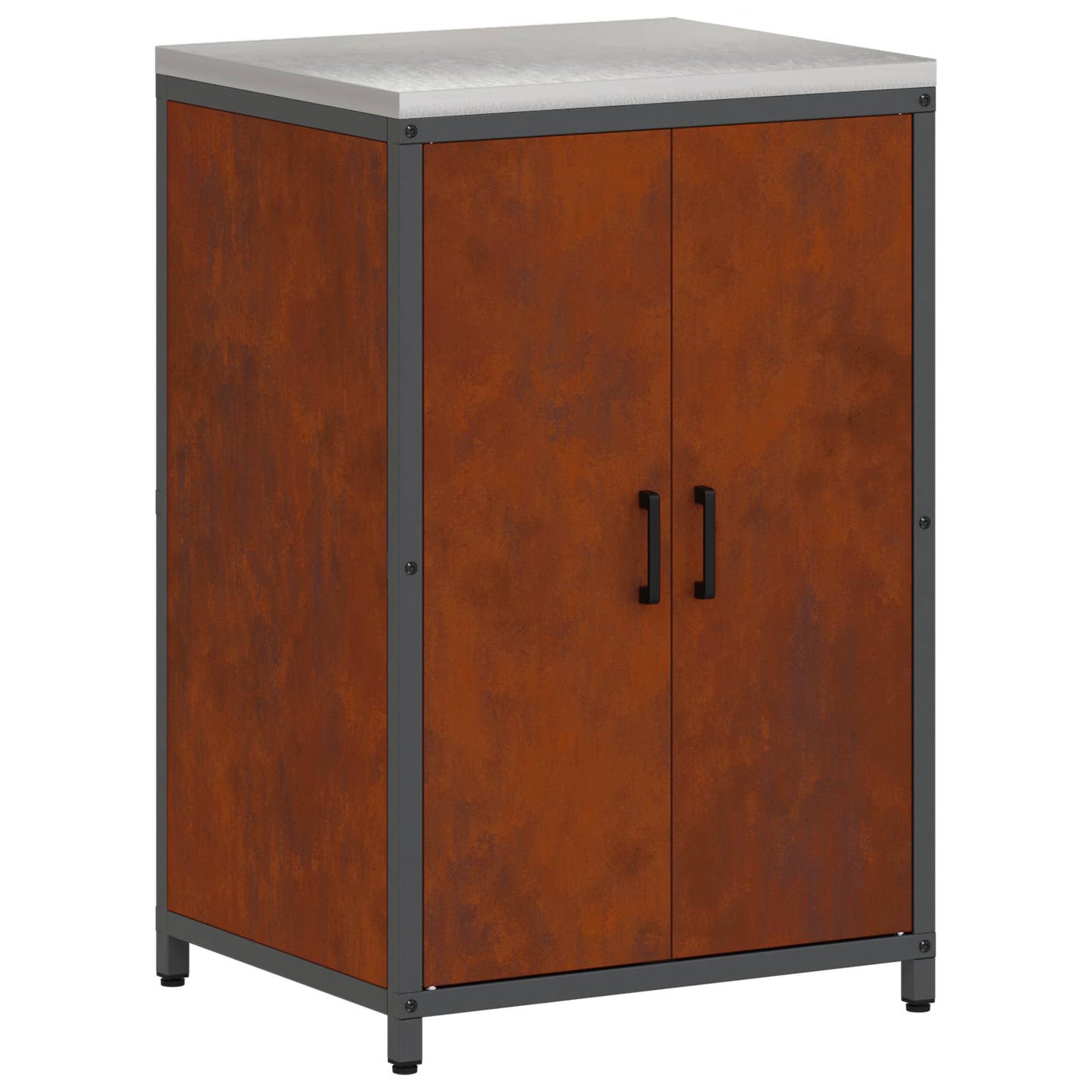 vidaXL Kitchen Storage Set HATTEM 3 pcs Rusty Steel