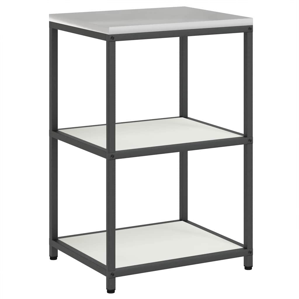 vidaXL Kitchen Storage Set HATTEM 2 pcs White Cold-rolled Steel
